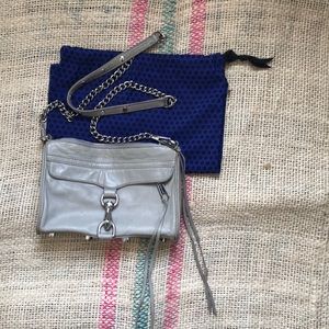 Gray Rebecca minkoff mini Mac bag